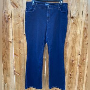 Woman Within Bootcut Stretch Jeans– Dark Blue Size 18 W